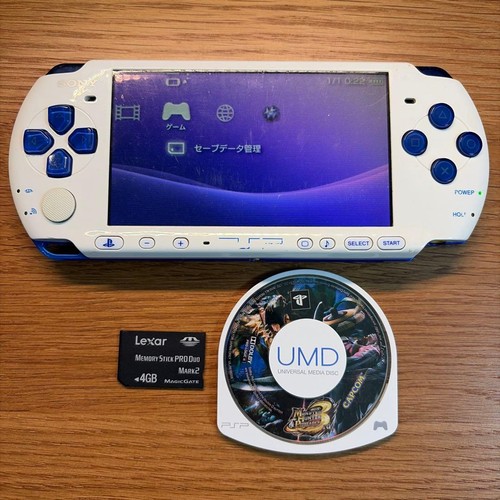 Sony psp 3000 bianco blu - psp-3000,